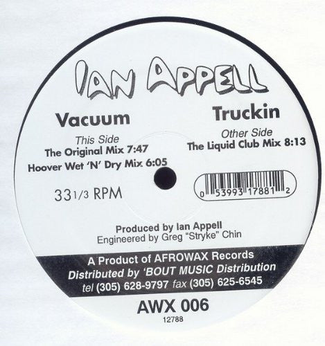 Ian Appell - Vacuum / Truckin (VINYL LP) | Excellent (EX) Generic-