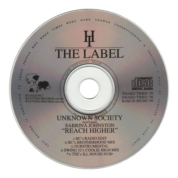 Unknown Society - Reach Higher (CD) | Near Mint (NM) Near Mint (NM)-