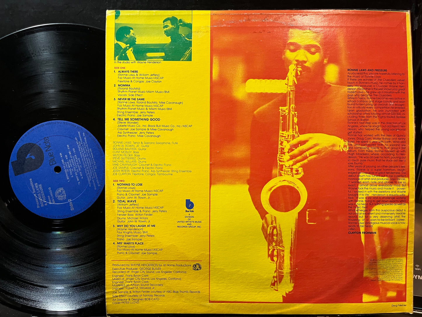 Ronnie Laws - Pressure Sensitive (VINYL) | Mint (M) Excellent (EX)-