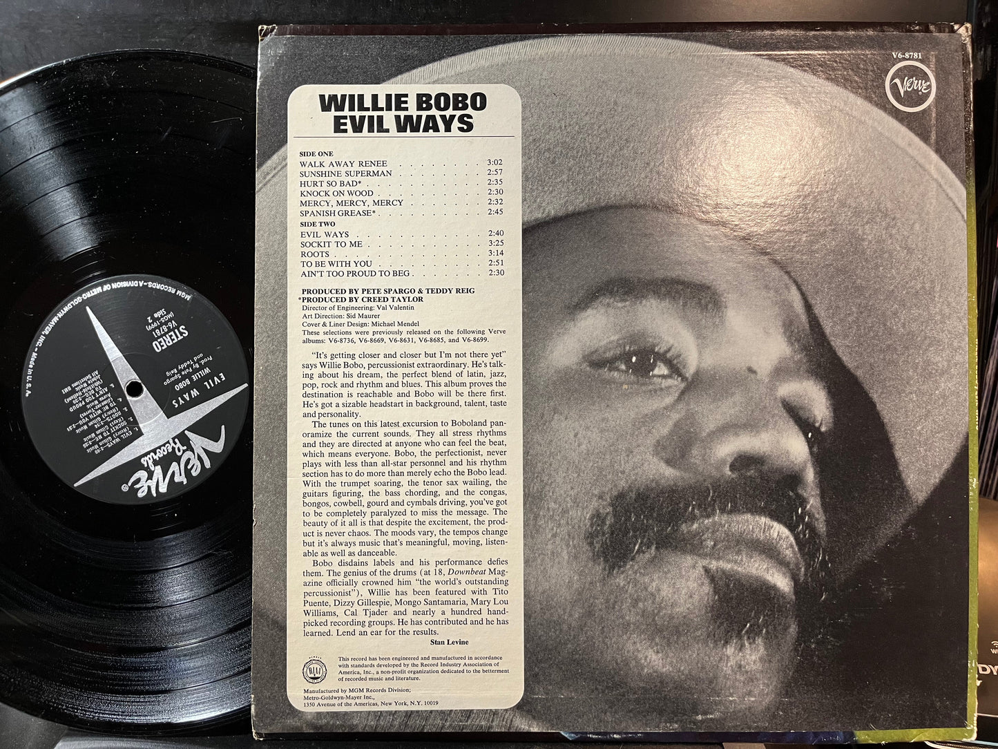 Willie Bobo - Evil Ways (VINYL LP) | Excellent+ (EX+) Excellent+ (EX+)-