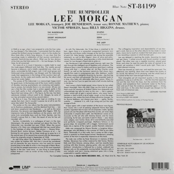 Lee Morgan - The Rumproller (VINYL) | Mint (M) Mint (M)-