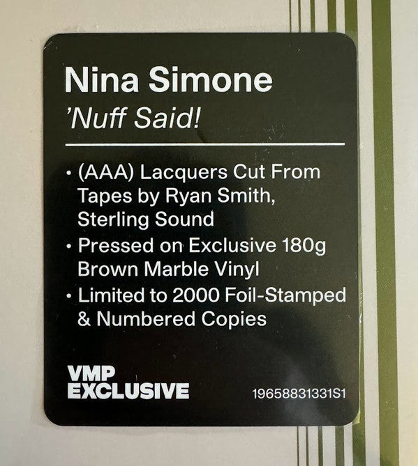 'Nuff Said! (VMP | BROWN MARBLE VINYL) | Mint (M) Mint (M)-