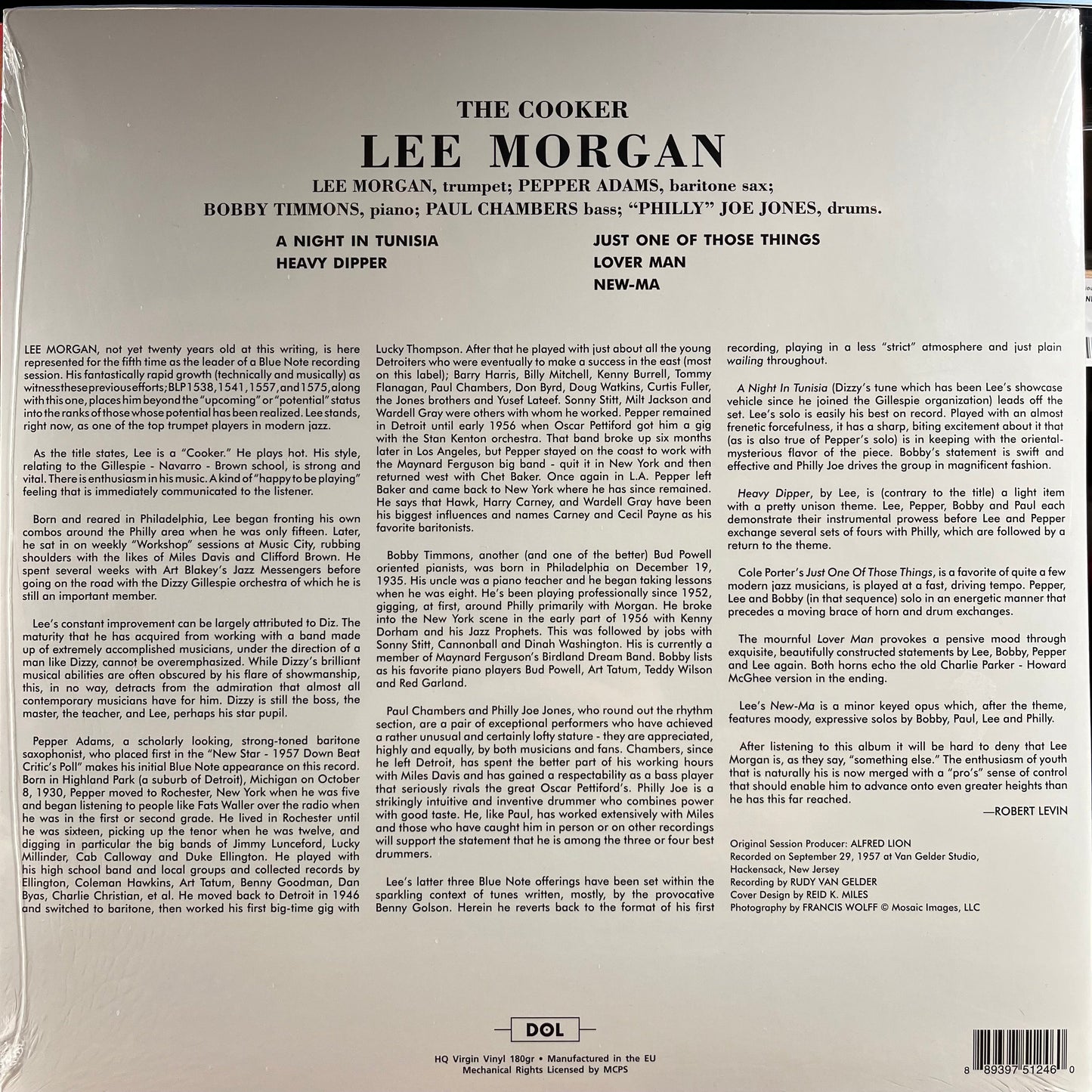 Lee Morgan - THE COOKER (180g VINYL) | Mint (M) Mint (M)-