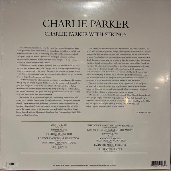 Charlie Parker With Strings (180G VINYL) | Mint (M) Mint (M)-