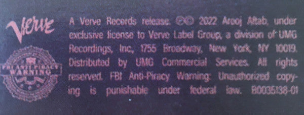 Arooj Aftab - Vulture Prince (2xVINYL) | Mint (M) Mint (M)-