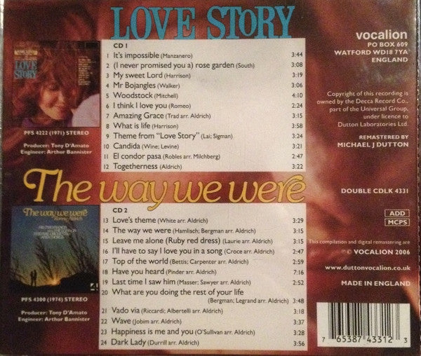 Love Story / The Way We Were *CD* | Mint (M) Mint (M)-