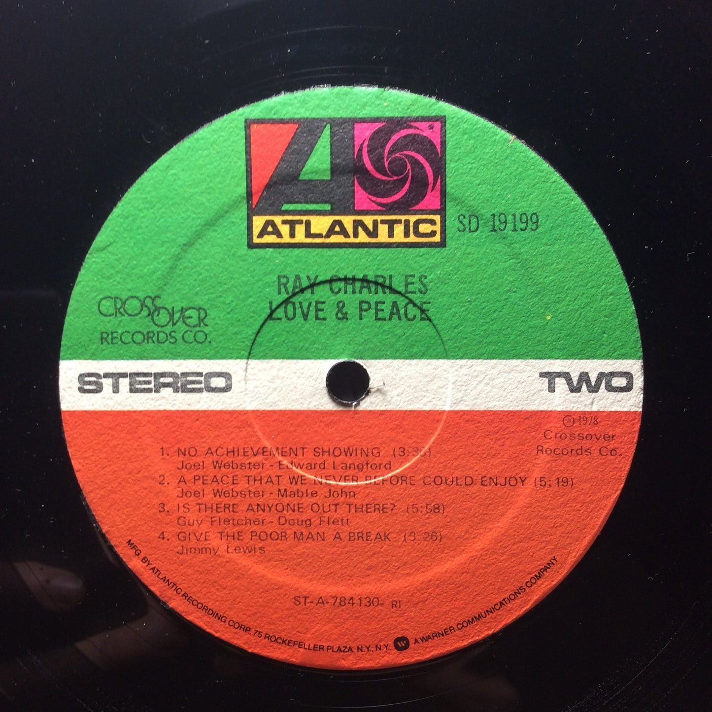 Ray Charles - Love & Peace *PROMO* (VINYL) | Excellent+ (EX+) Very Good Plus (VG+)-