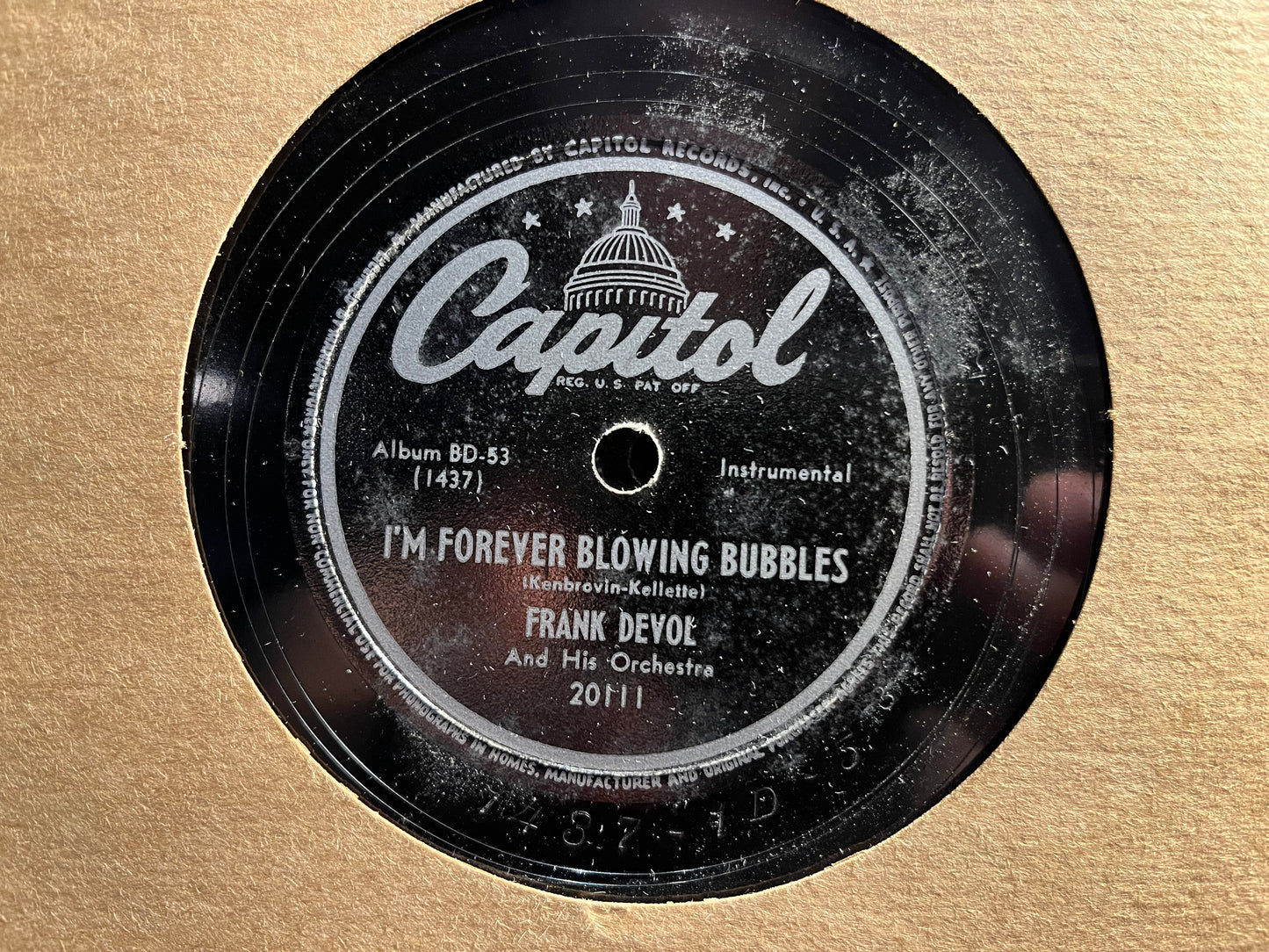 Frank De Vol And His Orchestra - Waltzing On Air *4X10" 78RPM* | Excellent (EX) Very Good (VG)-