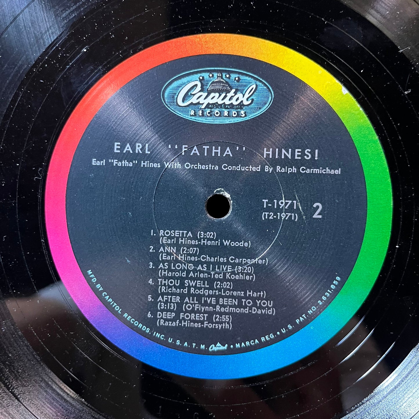 Earl Hines With Ralph Carmichael's Swingin' Big Ba - Earl "Fatha" Hines! (VINYL LP CAPITOL T-1971 1963) | USED Excellent (EX) Excellent (EX)-
