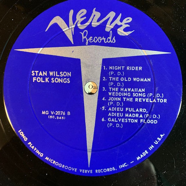 Stan Wilson - Folk Songs | Excellent (EX) Very Good Plus (VG+)-