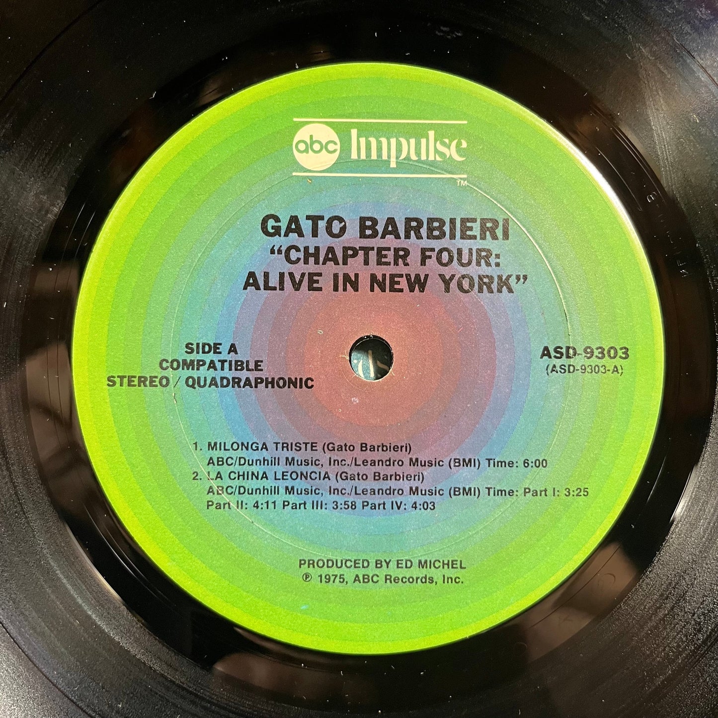 Gato Barbieri - Chapter Four: Alive In New York (LP) | Excellent (EX)-