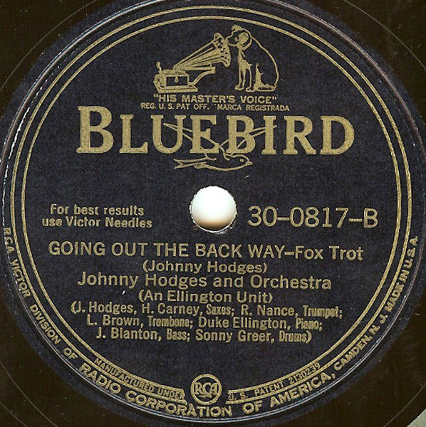 Johnny Hodges And His Orchestra - Passion Flower / Going Out The Back Way (10" 78RPM) | Near Mint- (NM-) Excellent (EX)-
