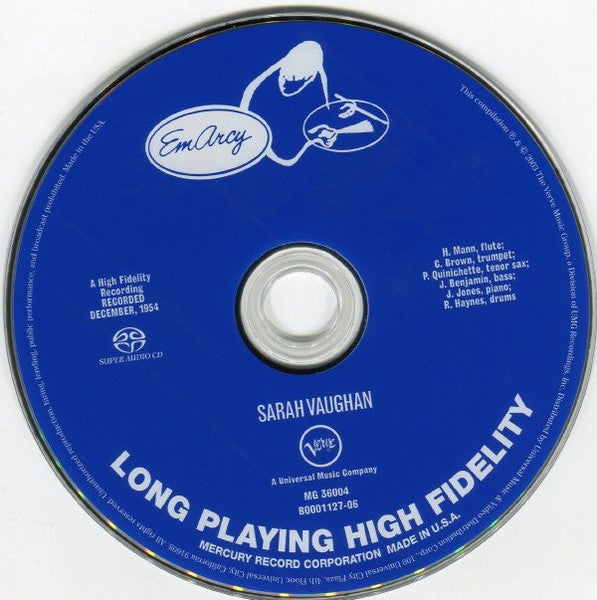 Sarah Vaughan - Sarah Vaughan (SACD) | Near Mint (NM) Near Mint (NM)-