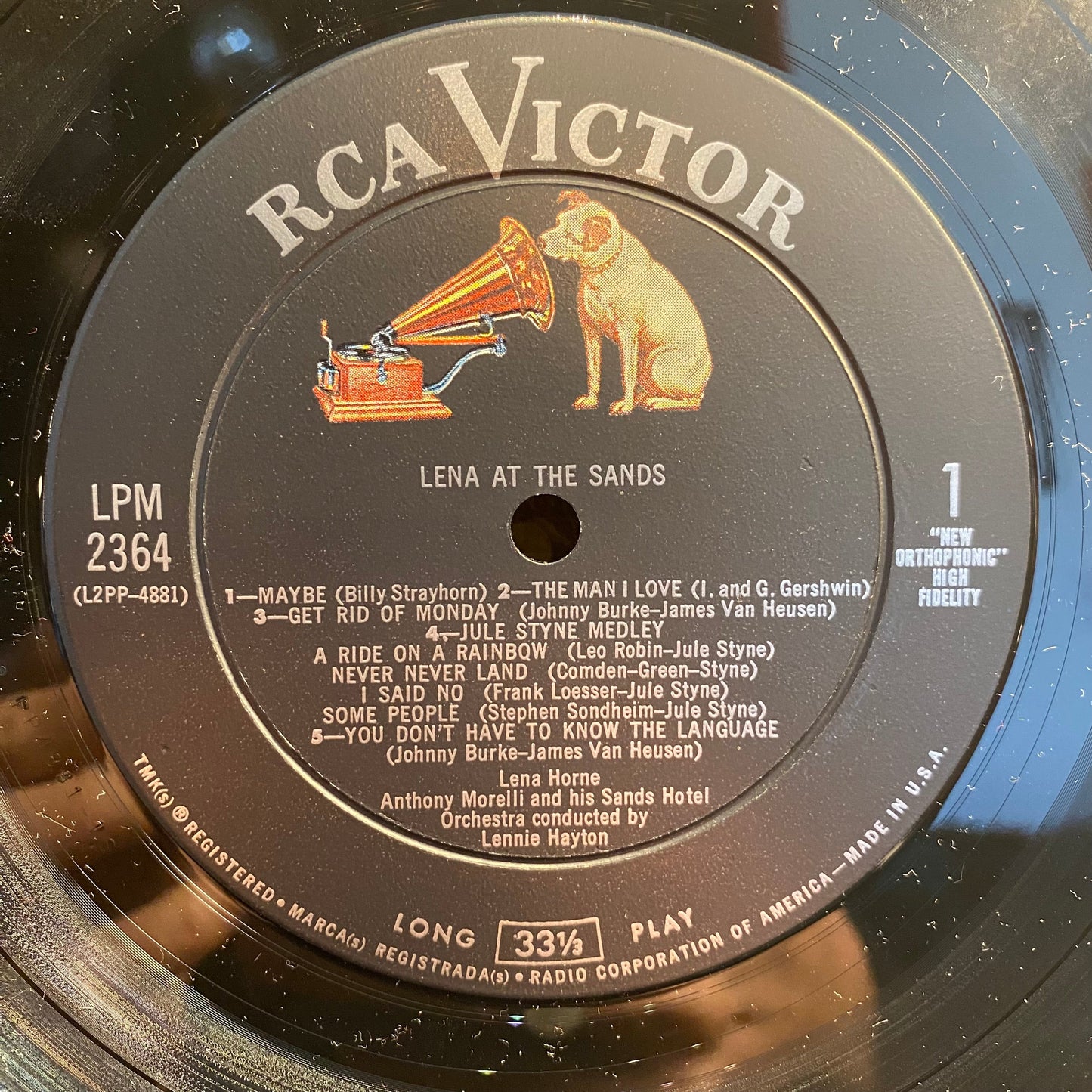 Lena Horne - Lena At The Sands *MONO / 1S* | Near Mint (NM) Near Mint (NM)-