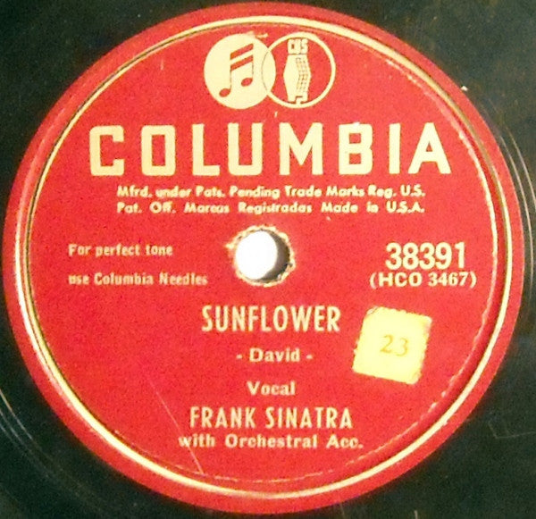 Frank Sinatra - Once In Love With Amy / Sunflower (10" 78RPM RECORD) | Near Mint (NM) Generic-