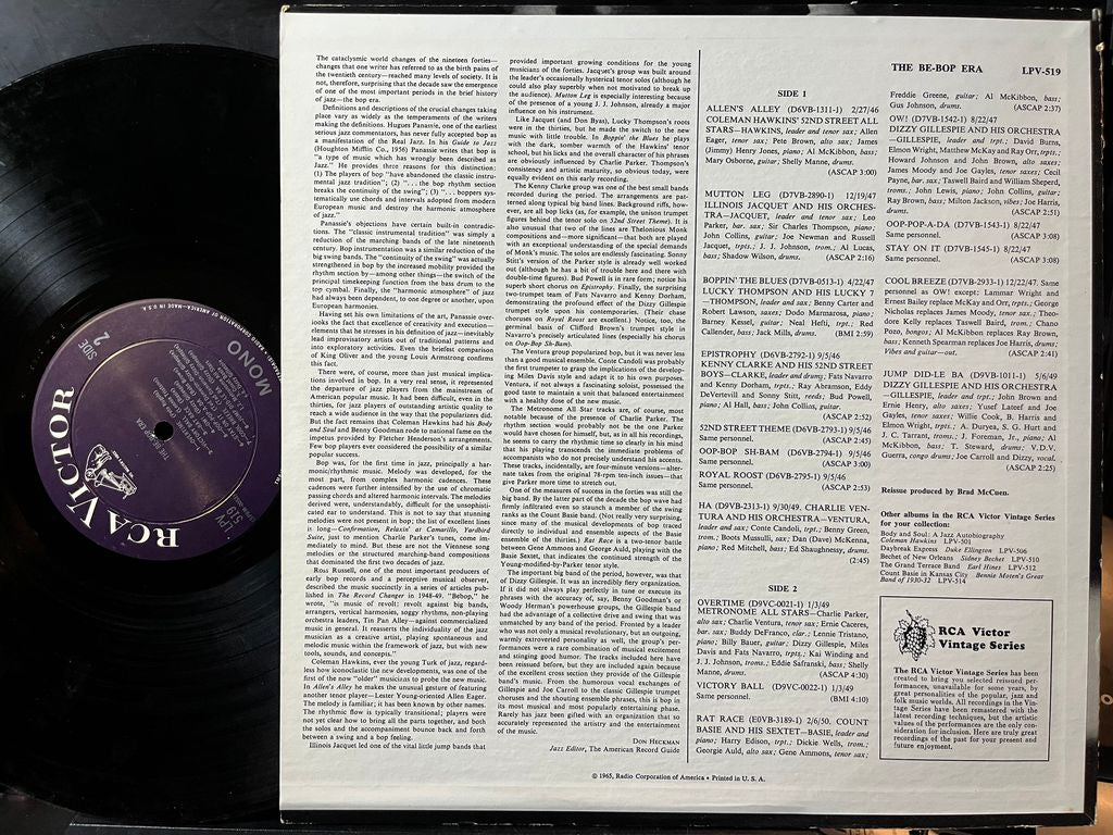 Various - The Be-Bop Era (VINYL) | Near Mint (NM) Near Mint (NM)-