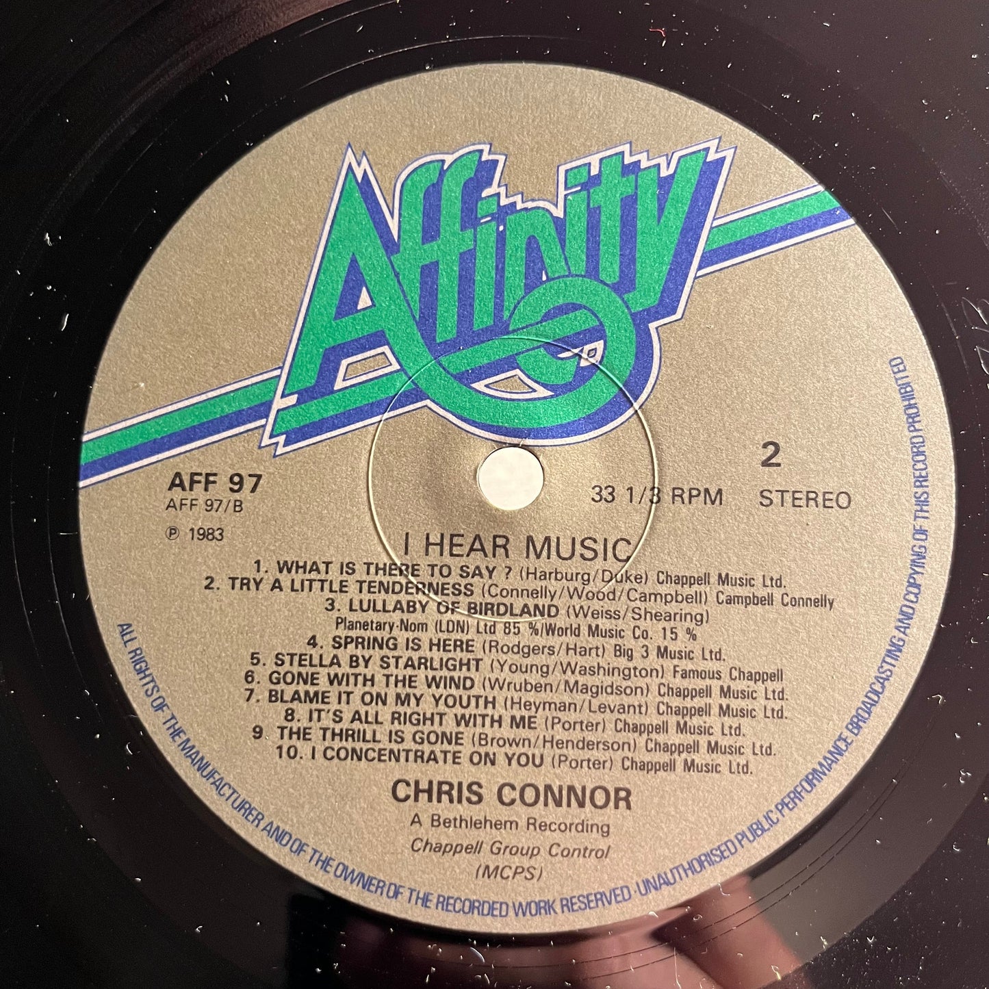Chris Connor - I Hear Music *UK* | Near Mint (NM) Near Mint (NM)-
