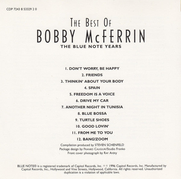 Bobby McFerrin - The Best Of Bobby McFerrin (CD) | Near Mint (NM) Near Mint (NM)-