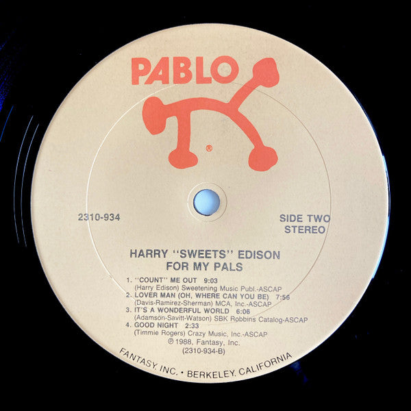 Harry Edison - For My Pals (VINYL) | Near Mint (NM) Near Mint (NM)-