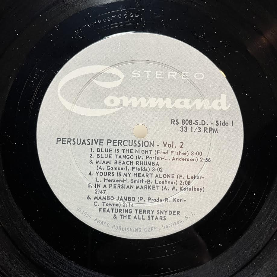 Terry Snyder And The All Stars - Persuasive Percussion Volume 2 (VINYL) | Near Mint (NM) Excellent (EX)-