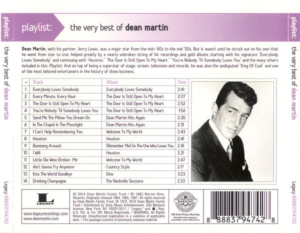Dean Martin - Playlist: The Very Best Of Dean Martin (CD) | Near Mint (NM) Excellent+ (EX+)-