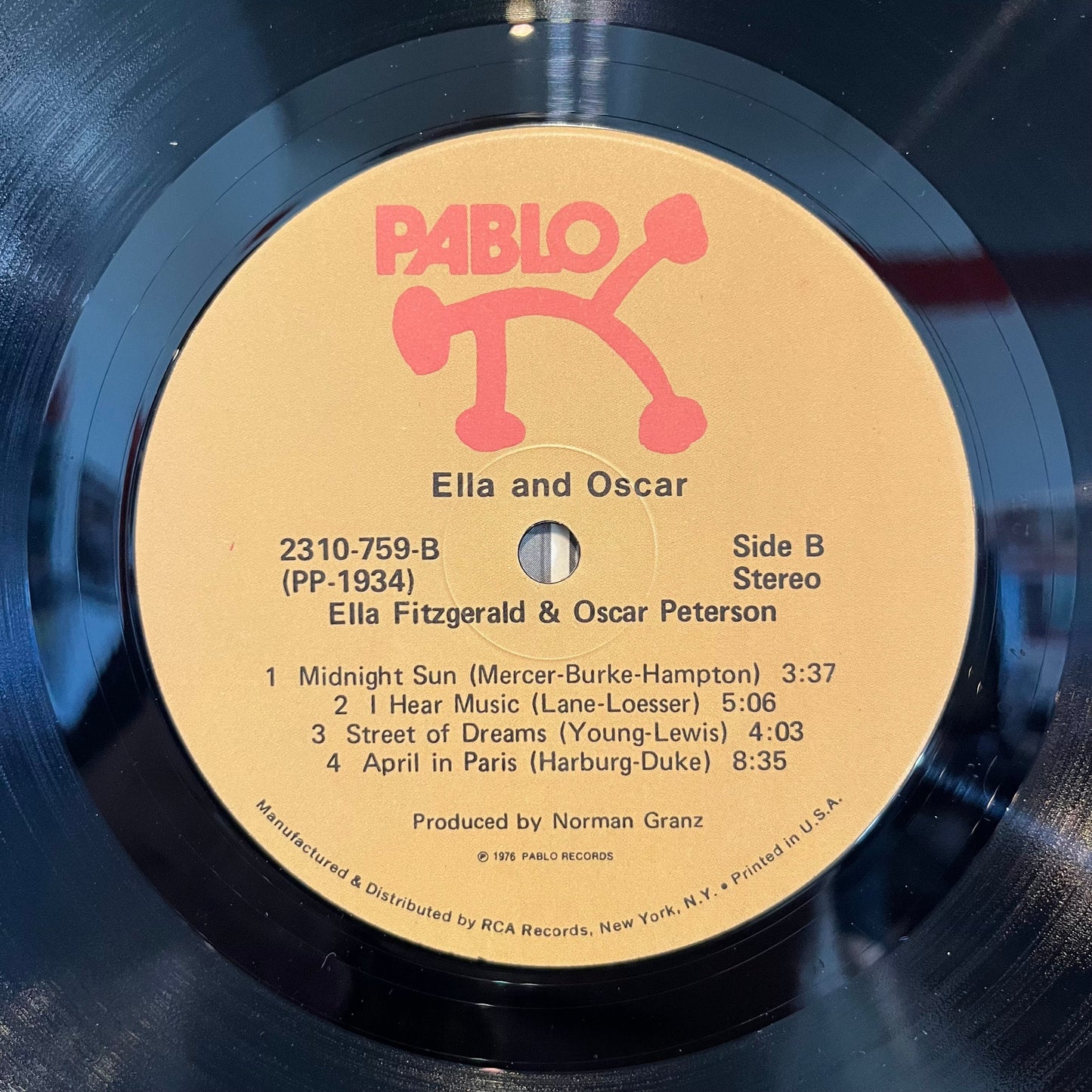 Ella Fitzgerald - Ella And Oscar *INDIANAPOLIS* | Near Mint (NM) Near Mint (NM)-