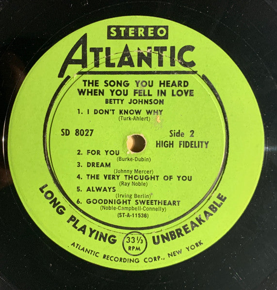 The Song You Heard When You Fell In Love . . . (VINYL) | Very Good Plus (VG+) Very Good Plus (VG+)-