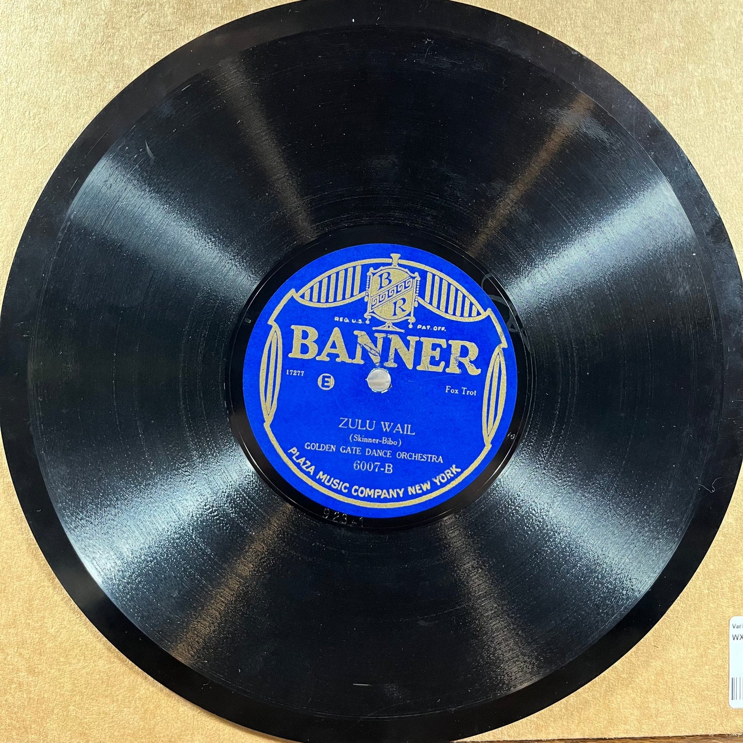 Golden Gate Orchestra - Just Another Day Wasted Away / Zulu Wail (SHELLAC 78) | Very Good Plus (VG+) Generic-