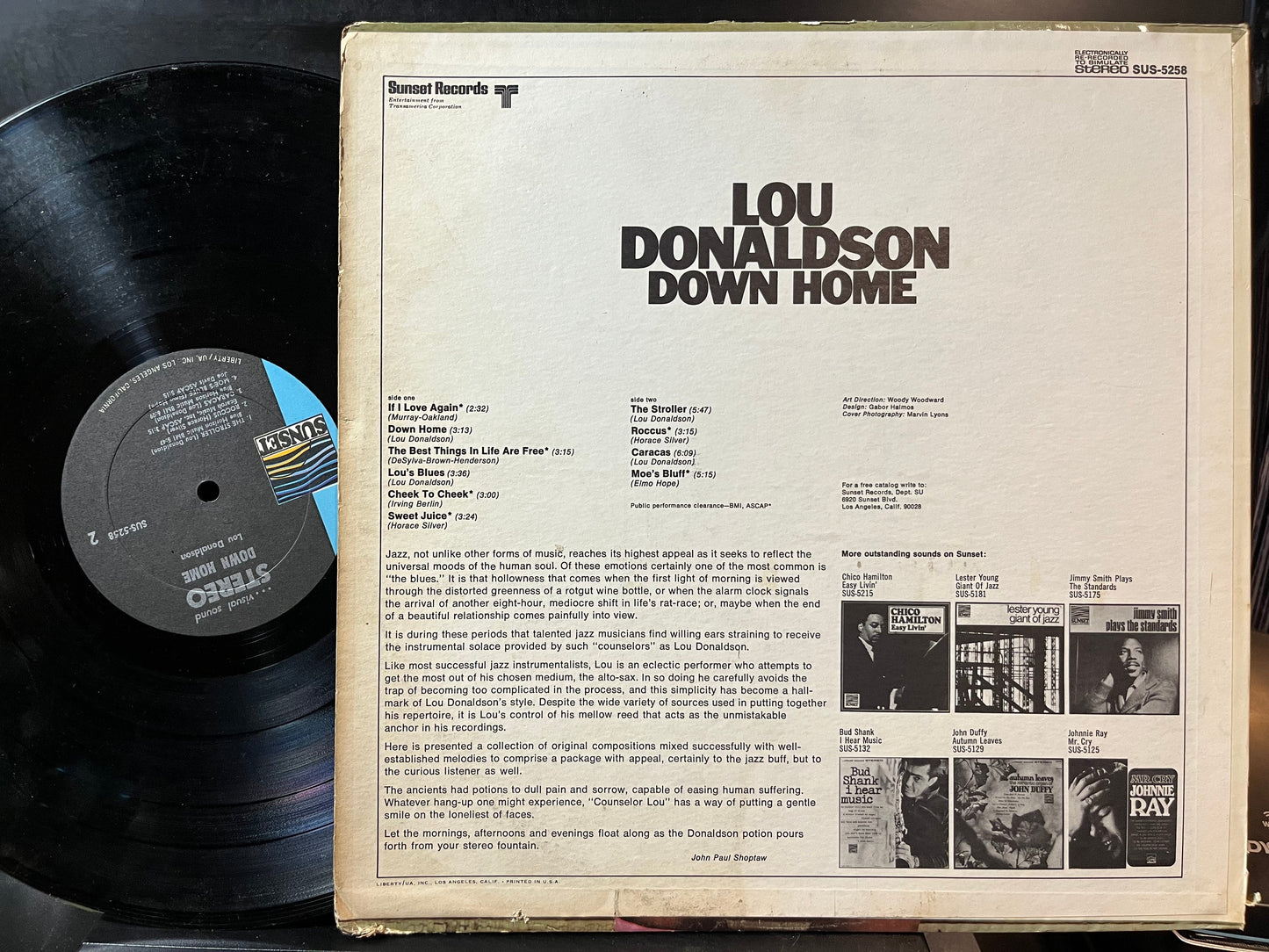 Lou Donaldson - Down Home (VINYL LP) | Very Good Plus (VG+) Very Good Plus (VG+)-