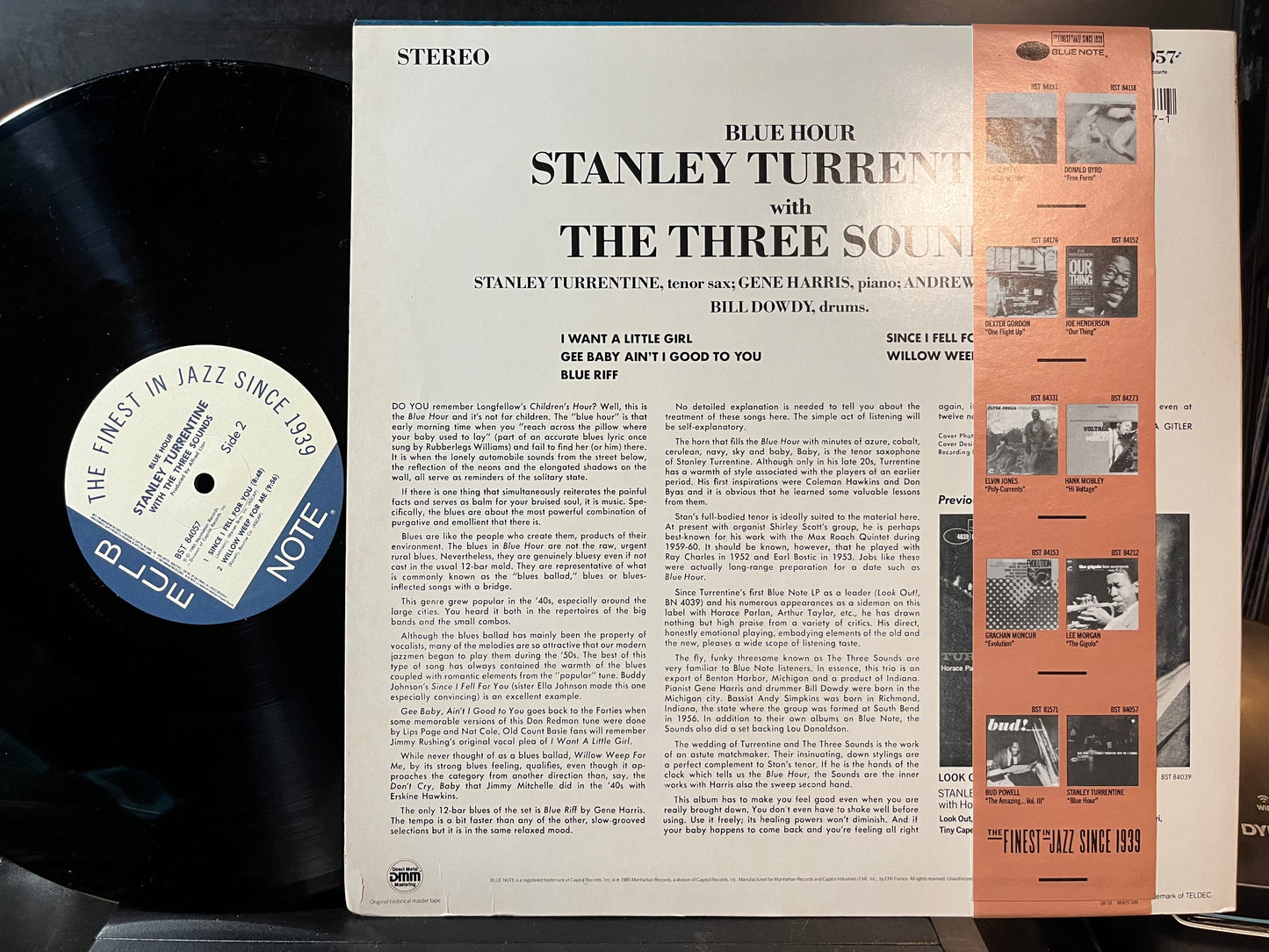 Stanley Turrentine With The Three Sounds - Blue Hour (VINYL LP) | Very Good (VG) Near Mint- (NM-)-