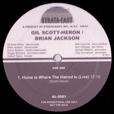 Gil Scott-Heron & Brian Jackson - Home Is Where The Hatred Is (Live) / The Bottle (Live) | Mint (M) Generic-