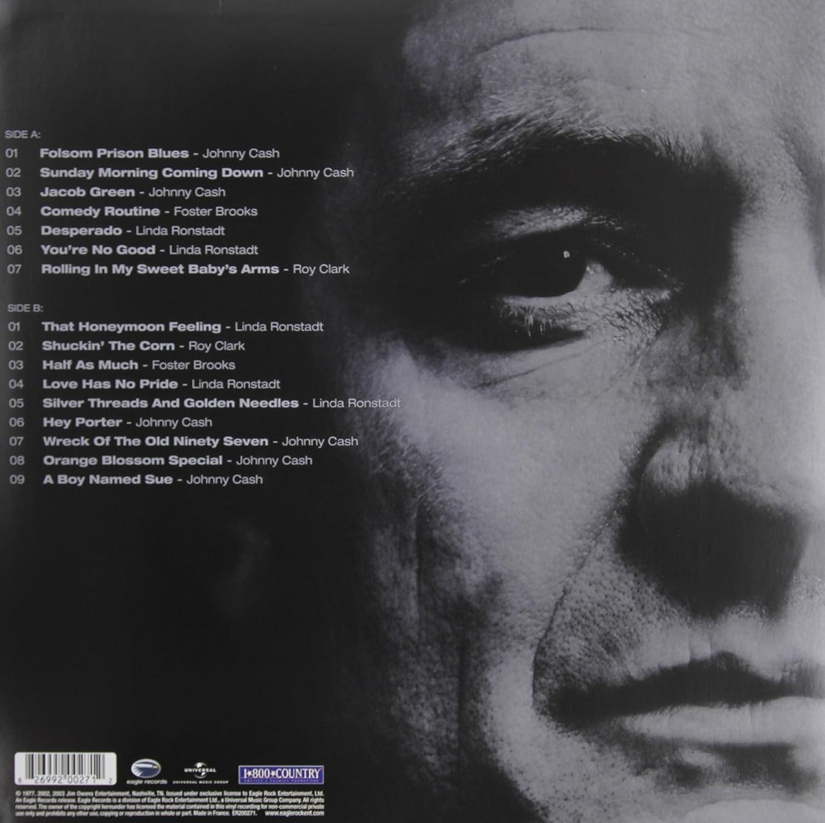 Johnny Cash - A Concert: Behind Prison Walls (Black & White Marble Colored Vinyl) |-