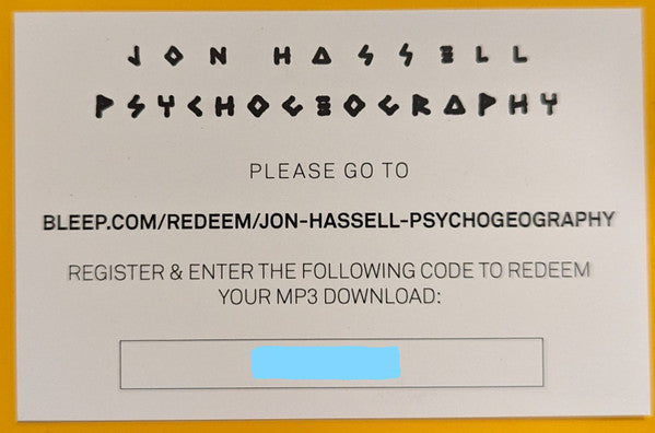 Jon Hassell - Psychogeography | Mint (M) Mint (M)-