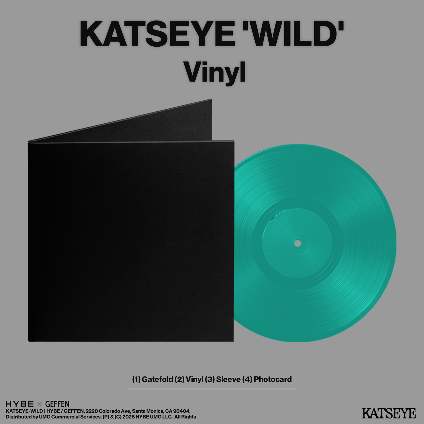 Katseye - (PRESALE 8/14/26) Wild (IEX GATEFOLD AQUA VINYL LP BIGHIT MUSIC / HYBE 2026) | NEW-