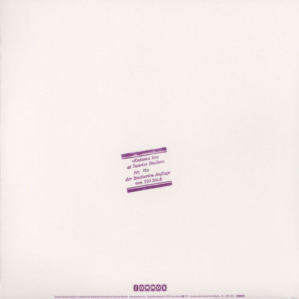 Kedama - Live At Sunrise Studios (VINYL LP) | NEW Mint (M) Mint (M)-