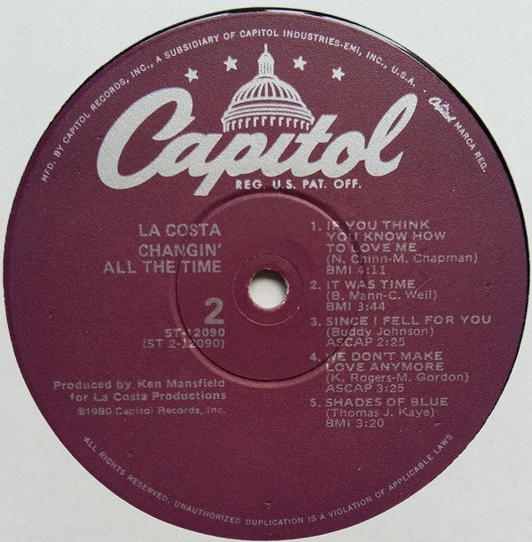 La Costa - Changin' All The Time | Near Mint (NM) Near Mint (NM)-