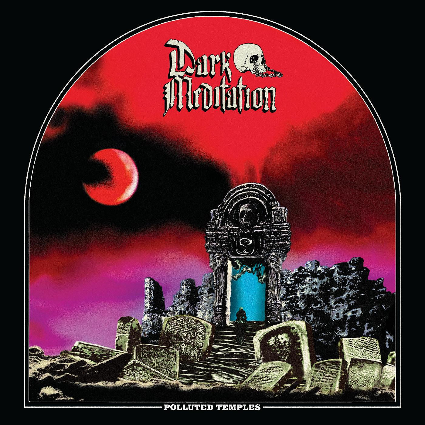 Dark Meditation - Polluted Temples (BLACK & WHITE VINYL) (Vinyl) |-
