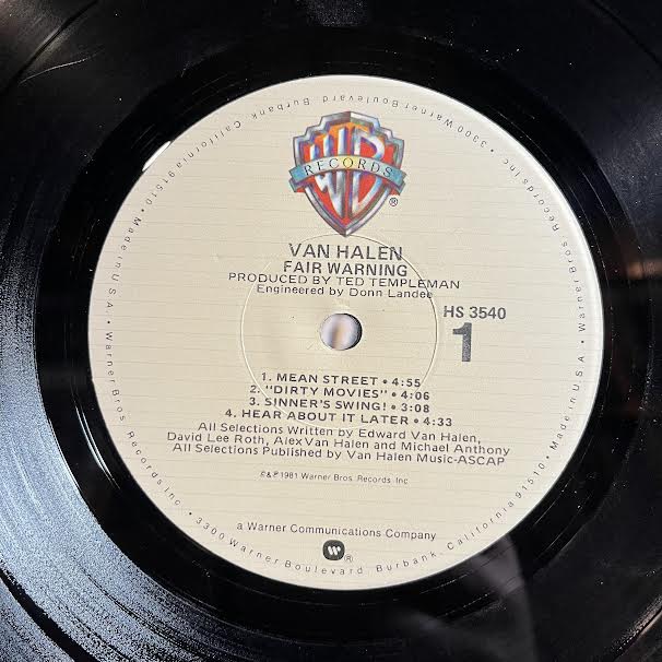 Van Halen - Fair Warning (VINYL) | Near Mint- (NM-) Near Mint- (NM-)-