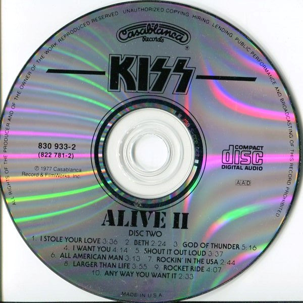 Kiss - Alive II (2xCD) | Near Mint (NM) Near Mint (NM)-