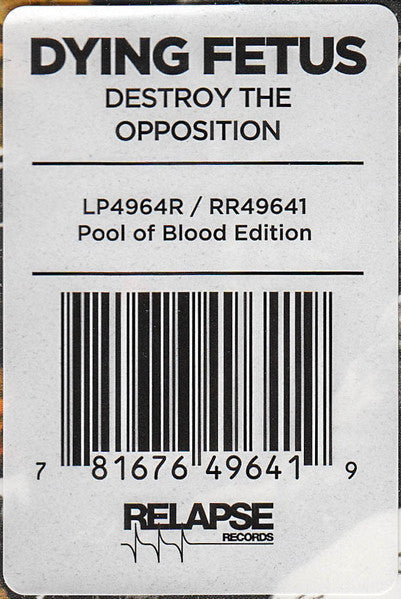 Dying Fetus - Destroy The Opposition (VINYL) | Near Mint (NM) Near Mint (NM)-