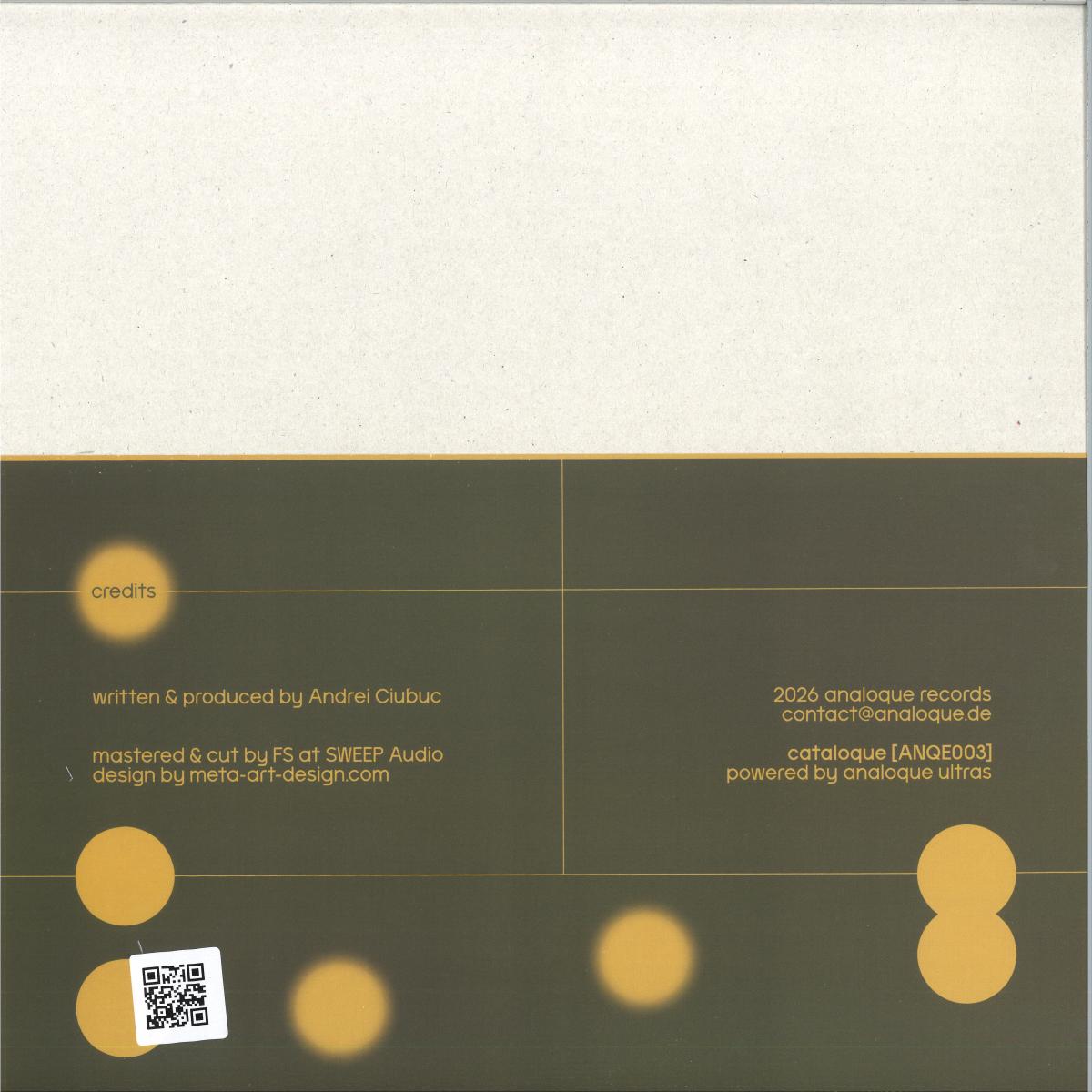 Andrei Ciubuc - House Mi (VINYL 12" analoque ANQE003 2026) | NEW-