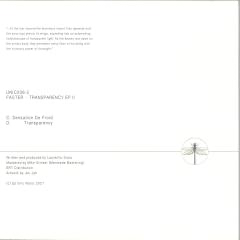 Faster - Transparency EP (2xVINYL) | Mint (M) Mint (M)-
