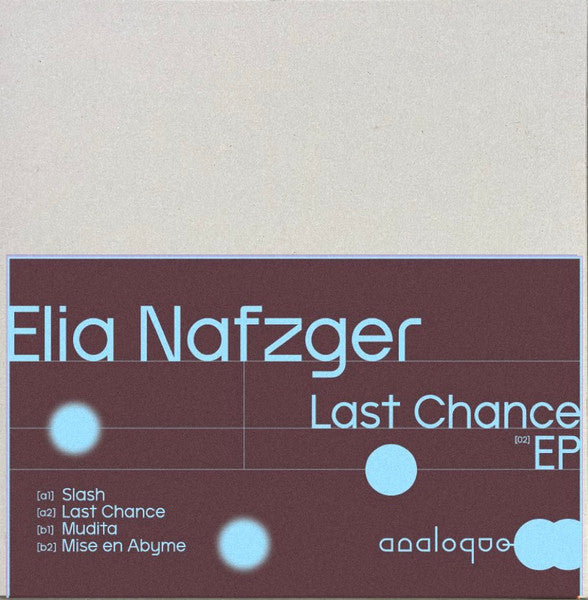Elia Nafzger - Last Chance Ep (VINYL) | Mint (M) Generic-