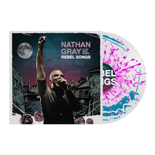 Nathan Gray & The Iron Roses - Rebel Songs (TEAL & MAGENTA ON WHITE SPLATTER VINYL | Mint (M) Mint (M)-