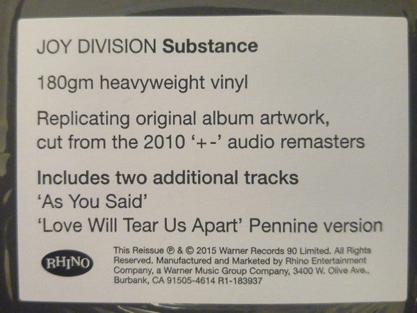 Joy Division - Substance (2x VINYL) | Mint (M) Mint (M)-