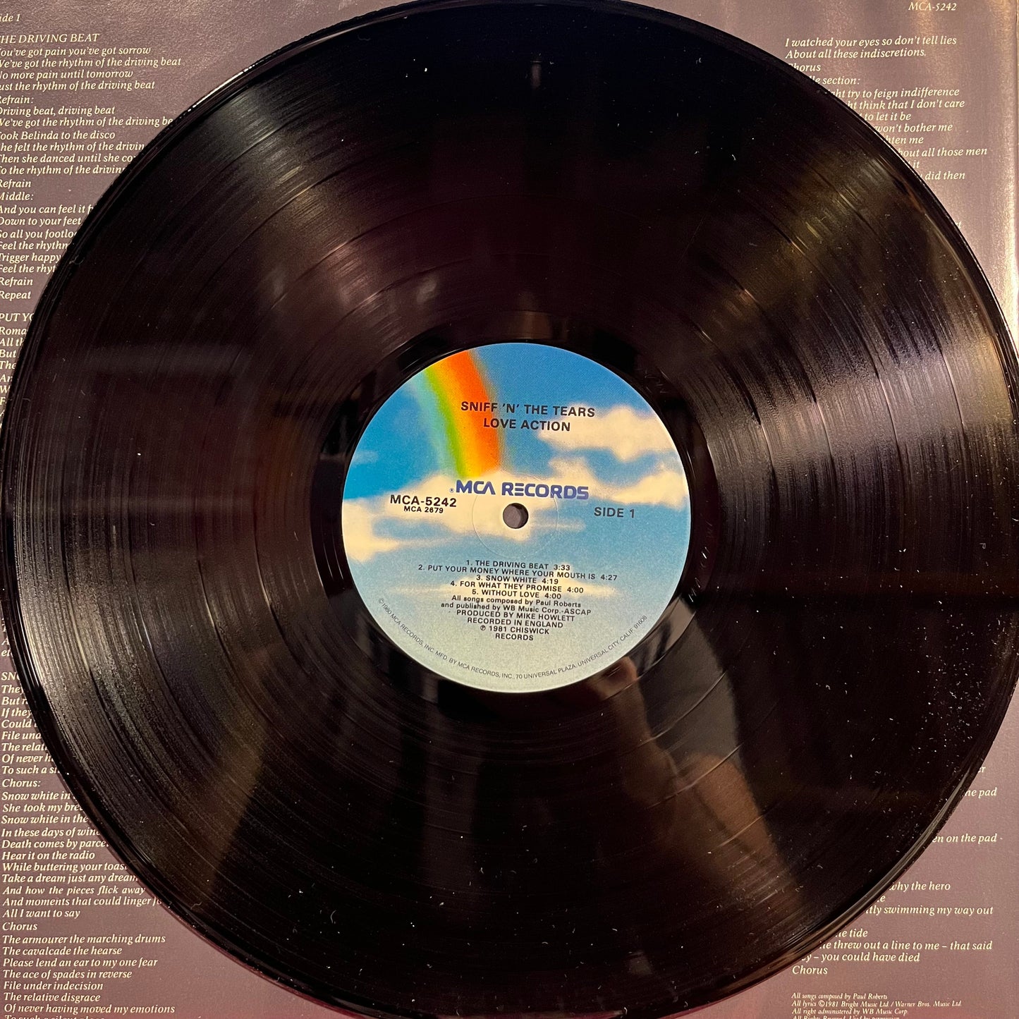 Sniff 'n' The Tears - Love Action | Near Mint (NM) Excellent (EX)-