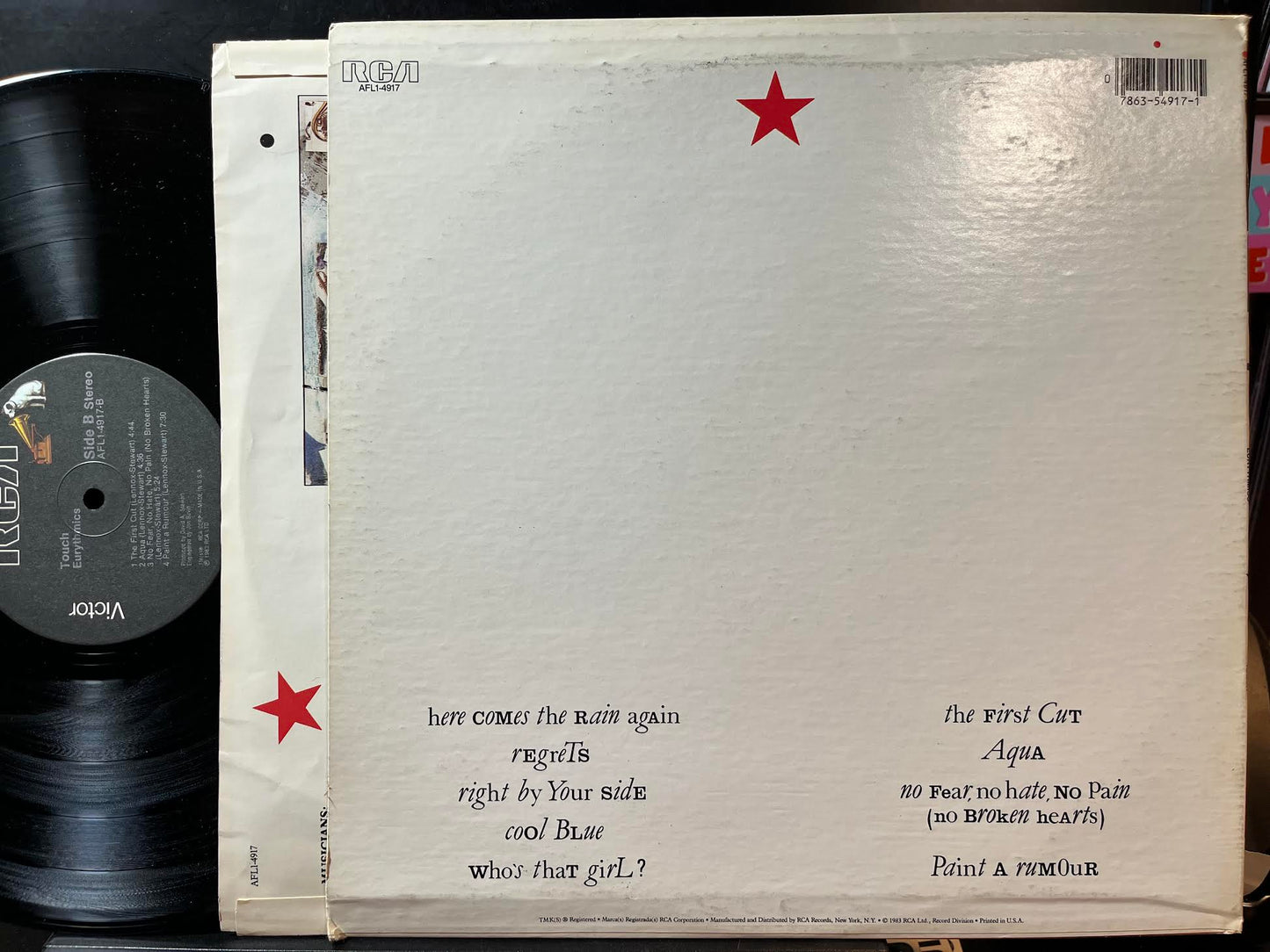 Eurythmics - Touch (VINYL) | Near Mint (NM) Excellent (EX)-