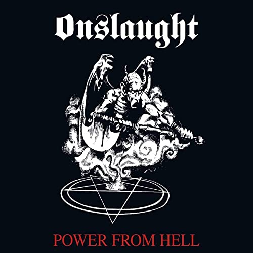 Onslaught - Power From Hell (White W/ Red Splatter Vinyl) |-