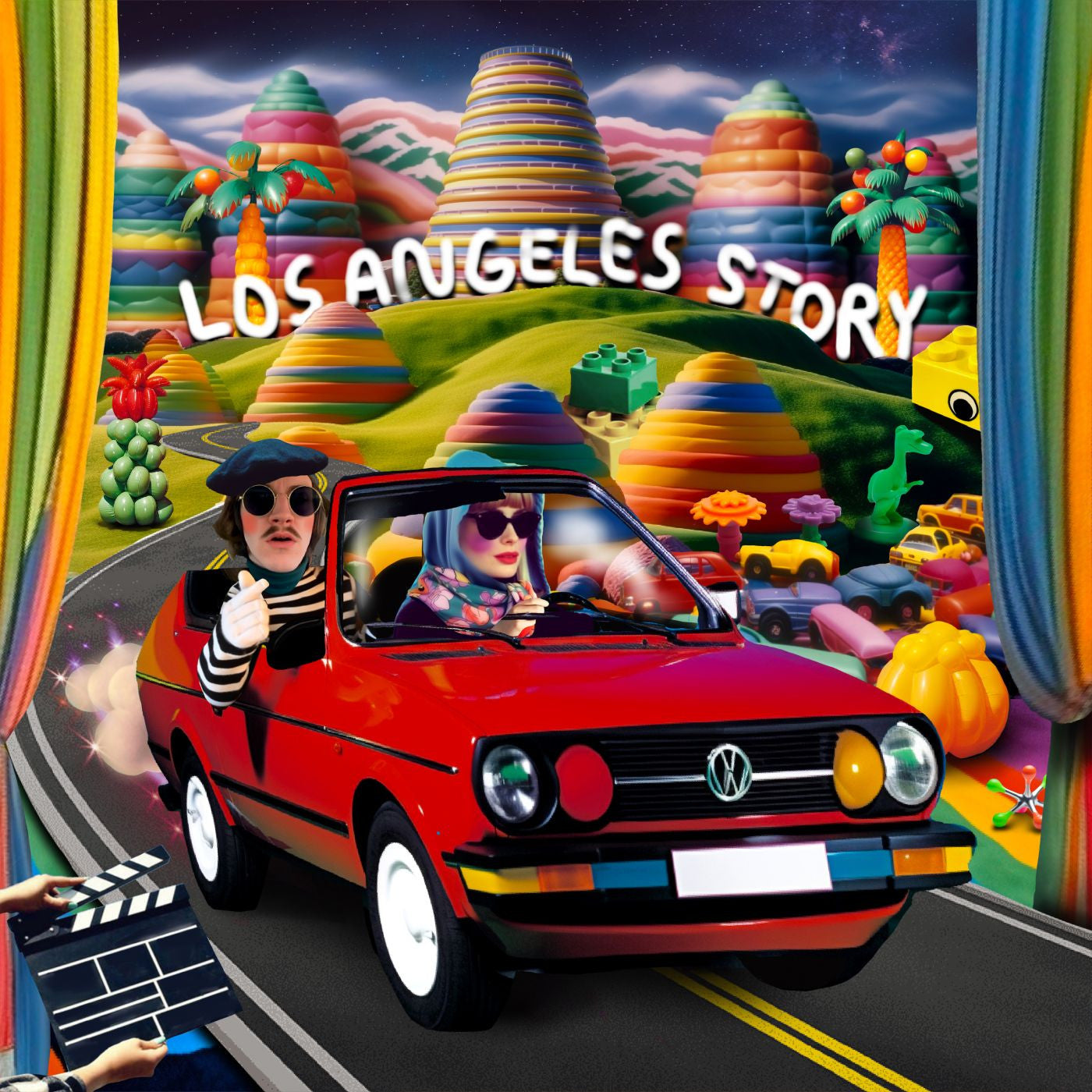 Paul + Kate Bollinger Cherry - Los Angeles Story (Clear W/ Red And Black Swirl VINYL) | Mint (M) Mint (M)-