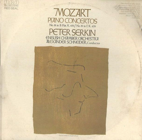 Peter Serkin, English Chamber Orchestra, Alexander - Piano Concertos No. 18 In B-Flat, K. 456 / No. 19 In F, K. 459 | Near Mint (NM) Very Good Plus (VG+)-